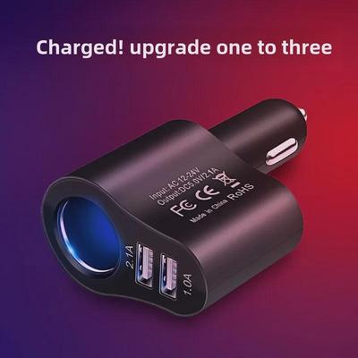 Multifunktionales Autoladegerät: 3-in-1 Zigarettenanzünder-Adapter