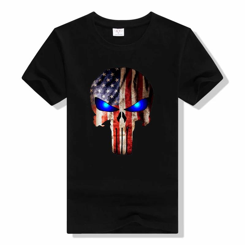 movie Punisher t shirt god will judge ourenemies we will arrange the meeting print men tshirt summer Short sleeved tees t shirt L