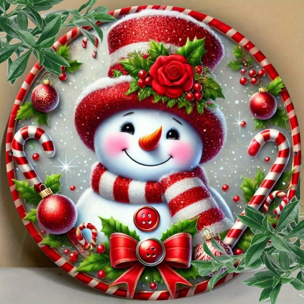 Vintage Snowman Metal Wall Art Sign for Bar Cafe Club Room Decor