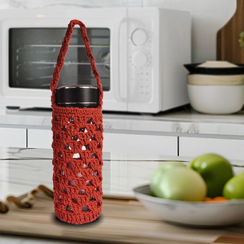 Ručně vyrobený návlek na kelímek na vodu Opakovaně použitelný sáček na kelímek Příslušenství Obal na láhev na vodu