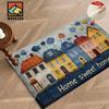 2D Cartoon Red Blue House Sweet Home Floor Mat Doormat Welcome Mat Bathroom Mat Living Room Carpet Rug For Bedroom Home