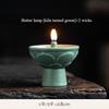 Retro Chinese ceramic celadon oil lamp vintage everbright candle holder tea light stand for home decor zen living room