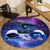Cosmic Bot Crew Pattern Round Rug, Indoor/Outdoor Mat, for Picnic, Gameroom, Bedroom, Office, Living Room, Home Decor Carpet, Birthday Gift