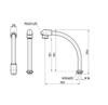 SANEI Faucet Repair Parts: Insulated Waist-High Pipe, Upward-Facing, with Insulated Cap, MA232D-60X-16-LH, Silver