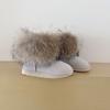 Winter Schneestiefel Damen Fuchshaar Niedriger Schaft Rindsleder Plüsch Warm Leicht Damenstiefel Stiefel