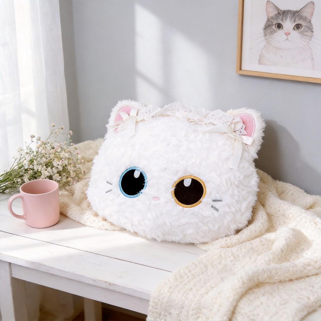 Fluffy Cat Plush Toy Gift For Kids And Teens With Polyester Filling For Sleep Comfort