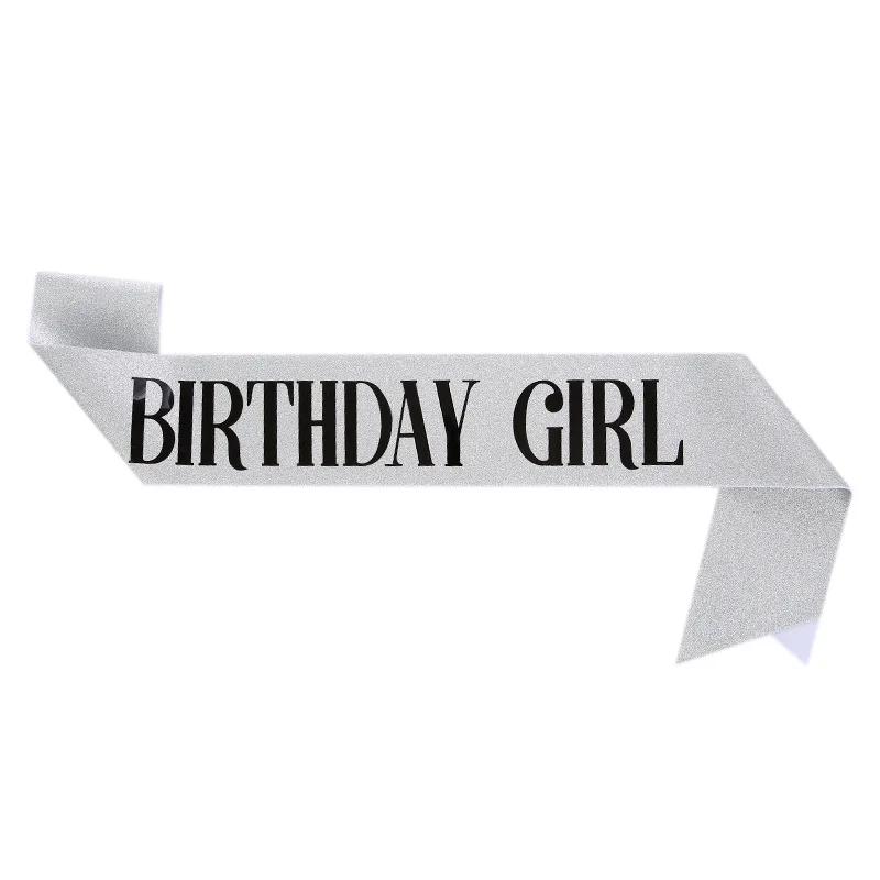 Happy Birthday Queen Girl Satin Sash 21 30 50 Birthday Sash Party Supplies Birthday Decoration Wedding Anniversary Decors