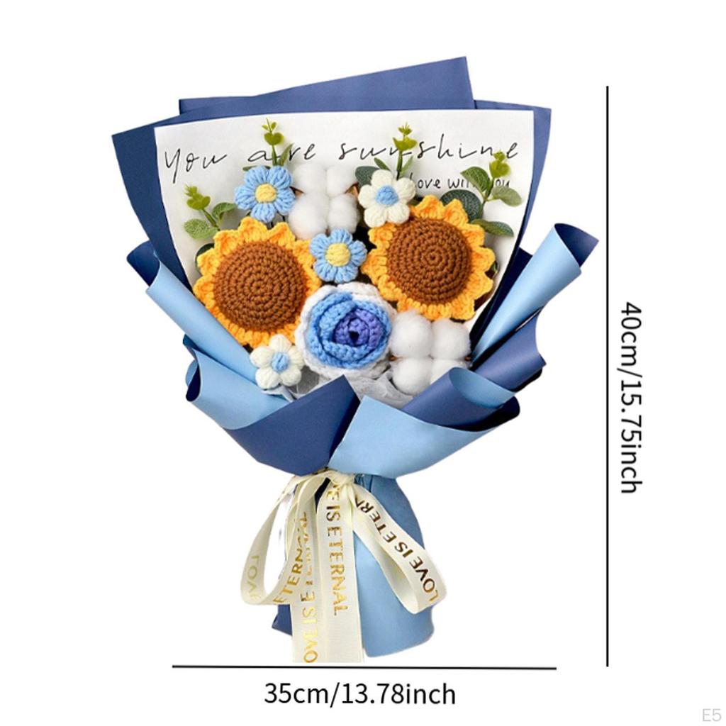 Bonch Knitting Bouquet Done By Hand