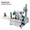 ZONESUN Semi-auto Hexagon Round Bottle Labeling Machine Sauce Jam Honey Label Sticker Applicator Wrap-around Labeler ZS-TB300W