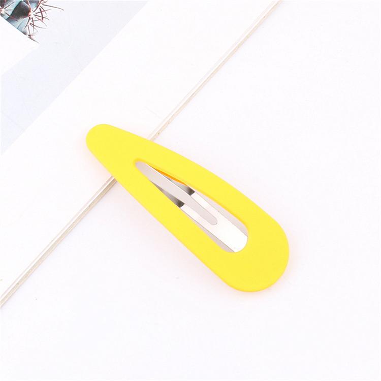 PL Water Drop Type Matte Texture Bb Clip Candy Color Cross Word Korean Girl Heart Hair Clip