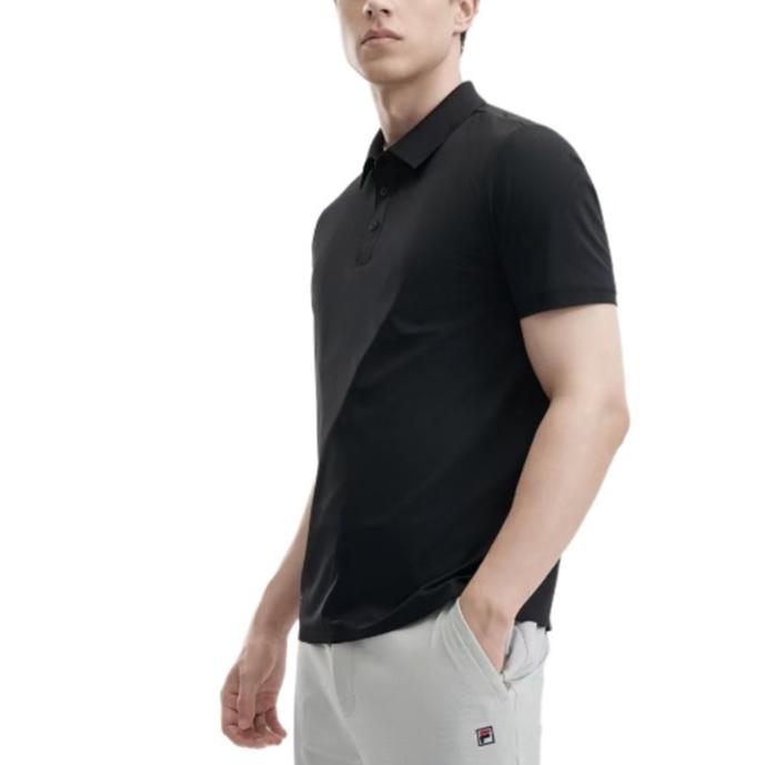 Men's FILA Polo Shirts Men's Black Polo Collar Moderate Other