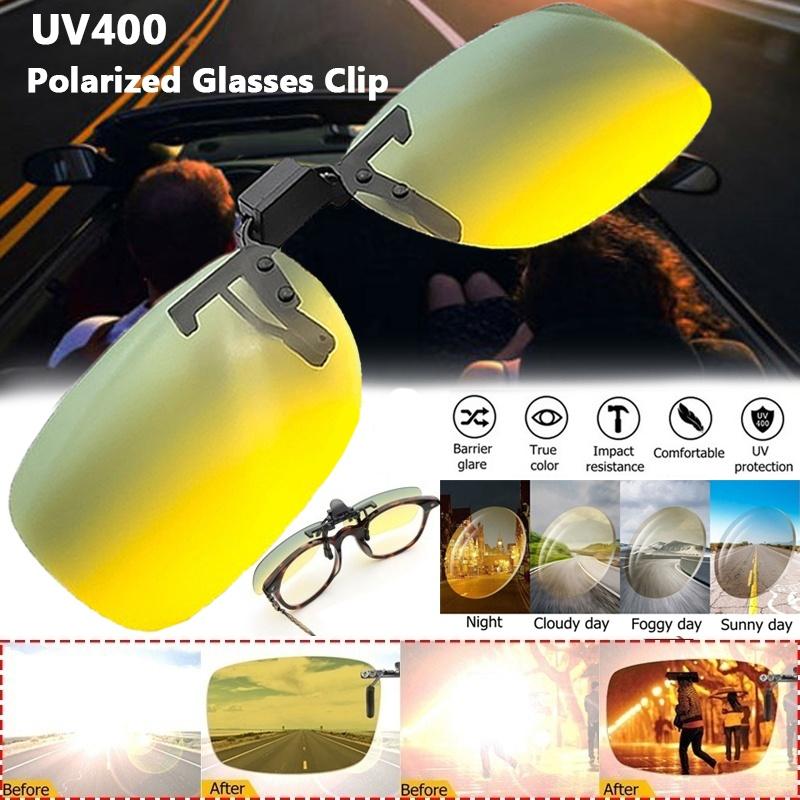 1/2/3pcs UV 400 Day Night Driving Clipon Glasses Flipup Sunglasses