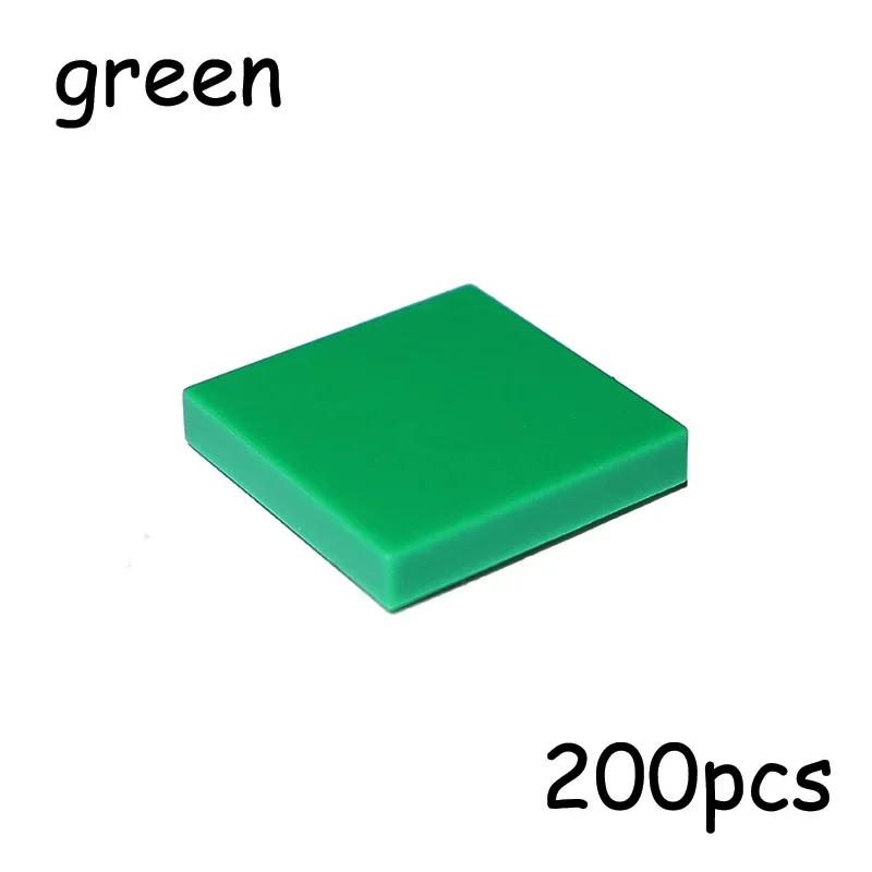 200PCS Flat Tile MOC Assemble Particles 3068 Size 2x2 Bricks Smooth 2*2 Building Blocks DIY Educational Creative Toy for Kids