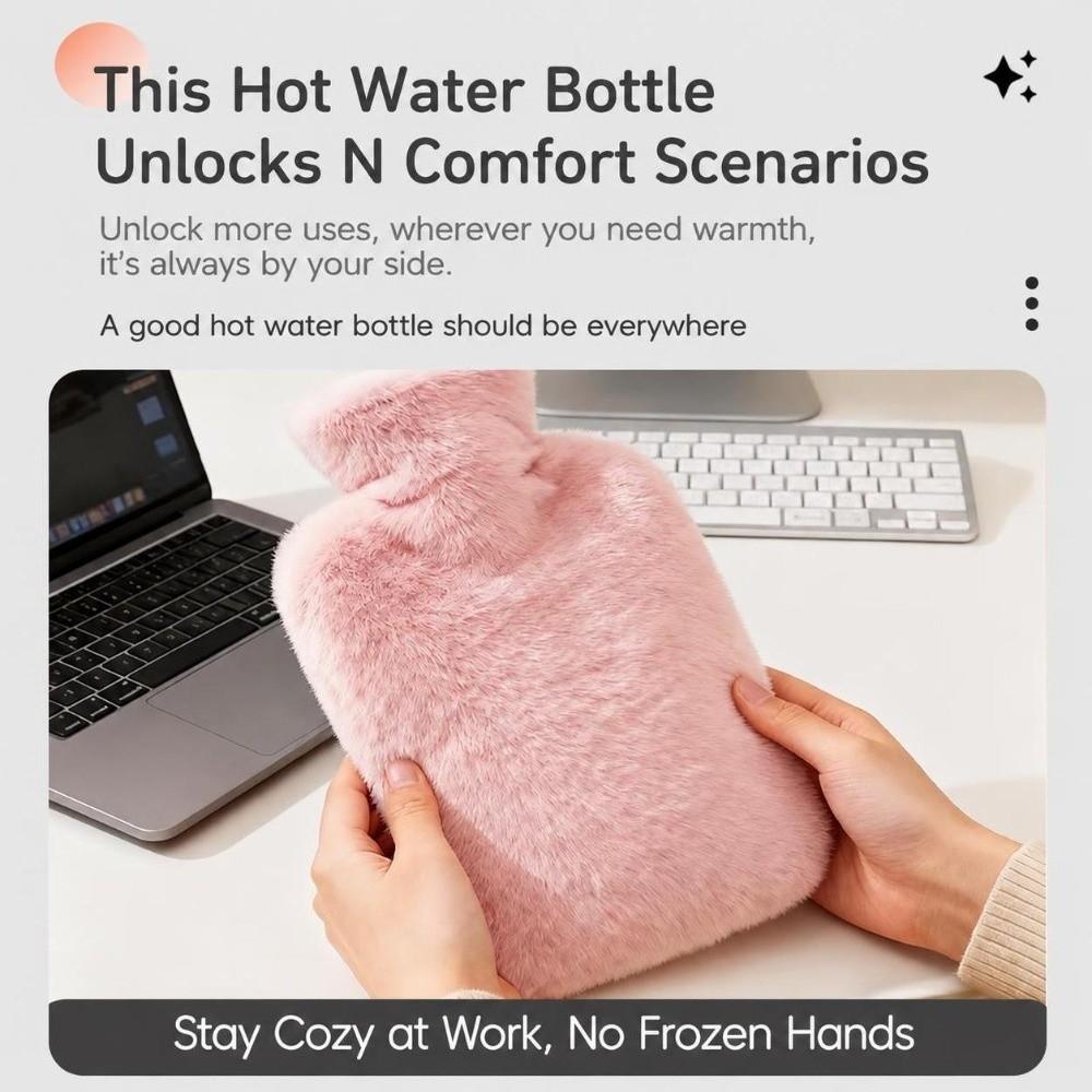 1000ml/2000ml Hot Water Bag Leak-proof Warm Water Bag Thickened Warm Compress Heater Winter