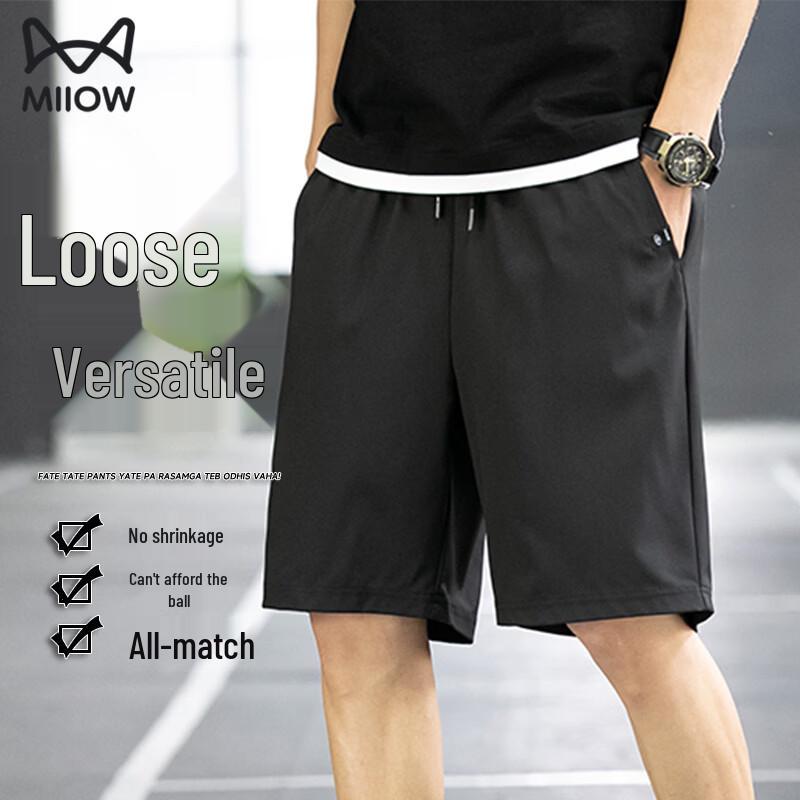 MiiOW Men s Loose Fit Casual Solid Color Shorts 3XL