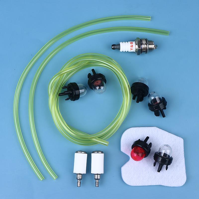 1 Set grundierter Primer mit Kraftstoffleitung Vergaser Ölblase Kraftstoffpumpe Primer für Trimmer Freischneider Kettensäge Vergaser Teile