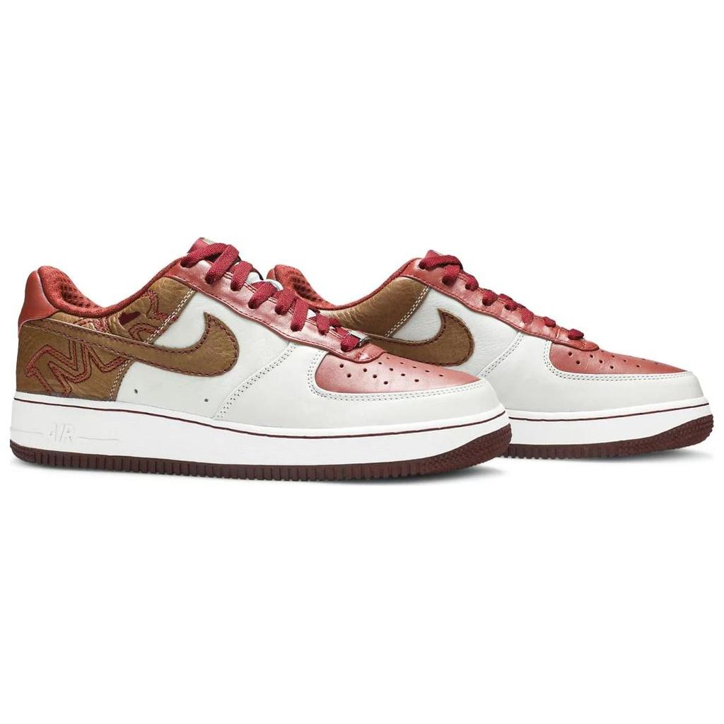 Nike Air Force 1 Premium 07 Men Sneakers White Pinenut-Terra-Cotta-Team-Red 315180-121