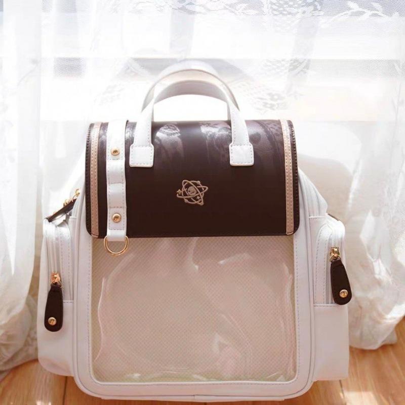 Japanese Aesthetic Itabag: Transparent Large-Capacity Backpack & Crossbody for Soft Girl Style