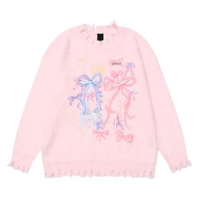 Suéter Reductor de Edad con Dopamina para Mujer Otoño e Invierno Sentido del Diseño Tendencia de Punto Estilo Perezoso Coreano