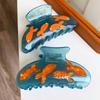 1pc Cartoon Goldfish Grab Clip Back Head Hair Bun Claws Long Hair Clip Shark Clip Hair Accessories For Female