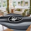Las Vegas Raiders Design Crystal Velvet Rug Soft Decorative Mat for Bedroom Entrance