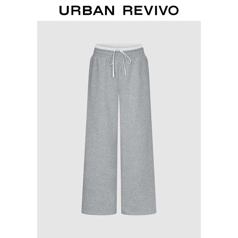 UR Women s Color-block Elastic Waist Wide-Leg Pants S