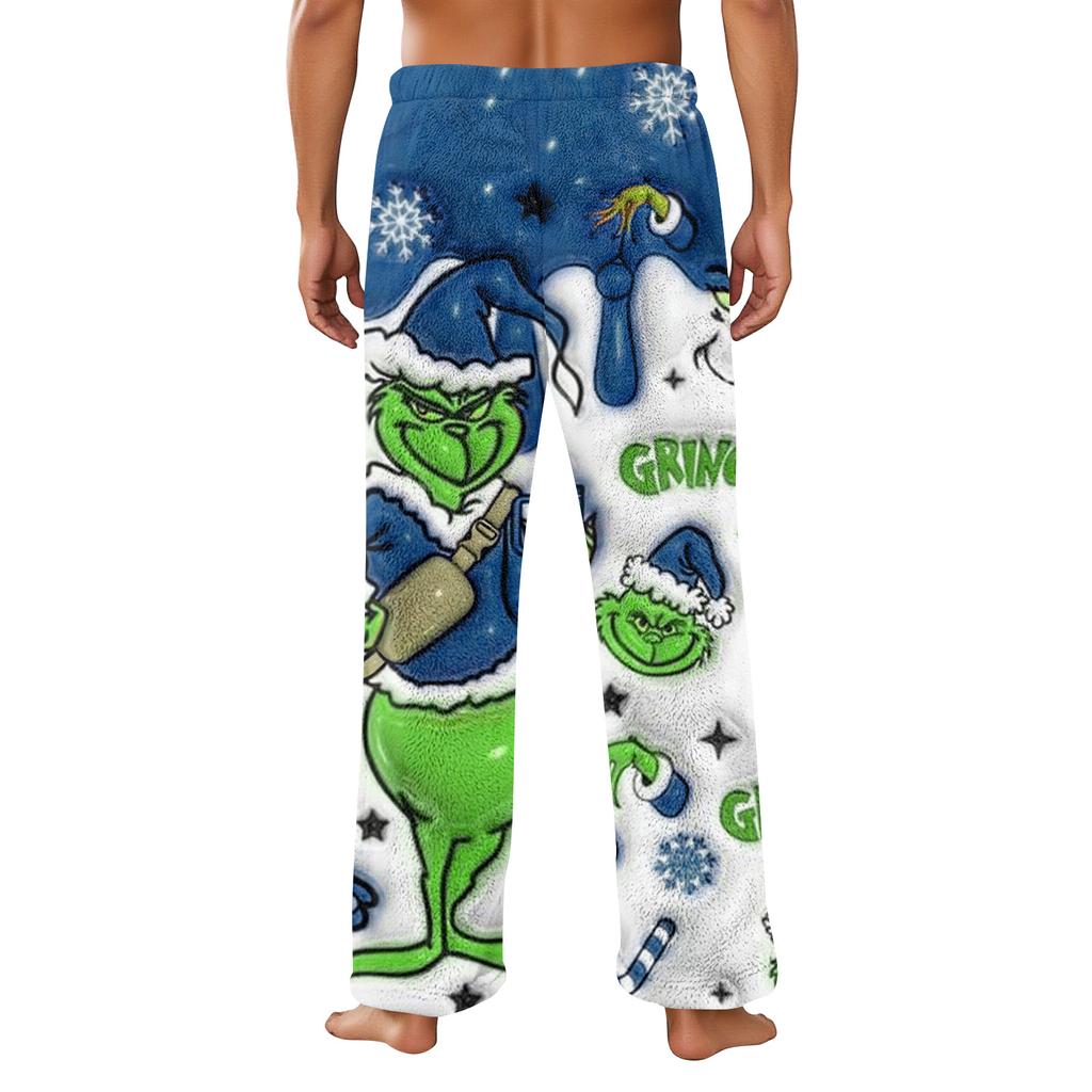 Men's Allover Printed Home Pants Sleeping Pajama Pants Long Pants Pajama Pants
