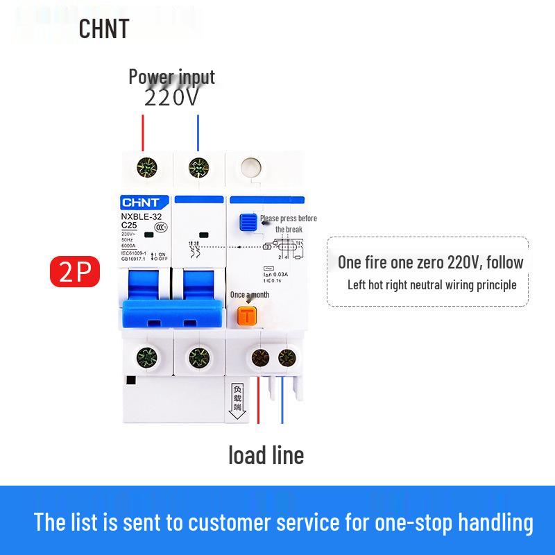 Chint NXBLE Smart RCD Circuit Breaker - Home Residual Current Protective Device