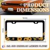 License Plate Frame - 2PCS Yellow Flower License Plate Holder-Sunflower