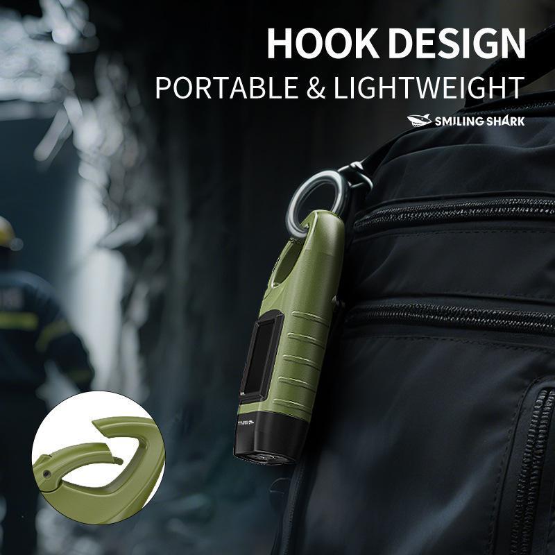 Portable LED Flashlight Tent Light Hand Crank Dynamo Solar Power Torch for Outdoor Camping Hiking Long-range Emergency Lantern