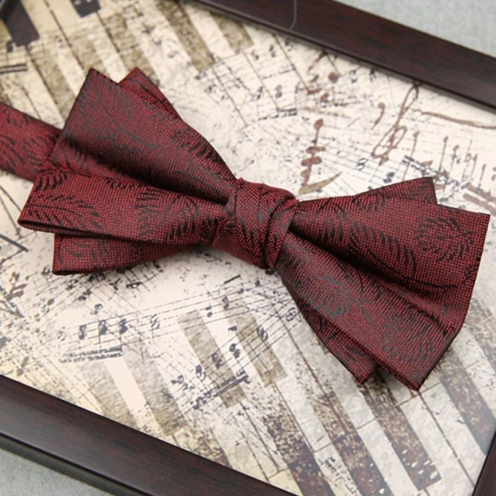 Adjustable Red Serise Bow Tie Soft Bridegroom Groomsman Cravat Men Necktie Chinese Wedding