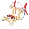 DIY Self-assembled Biplane Wind Powered Car Puzzle Toy
