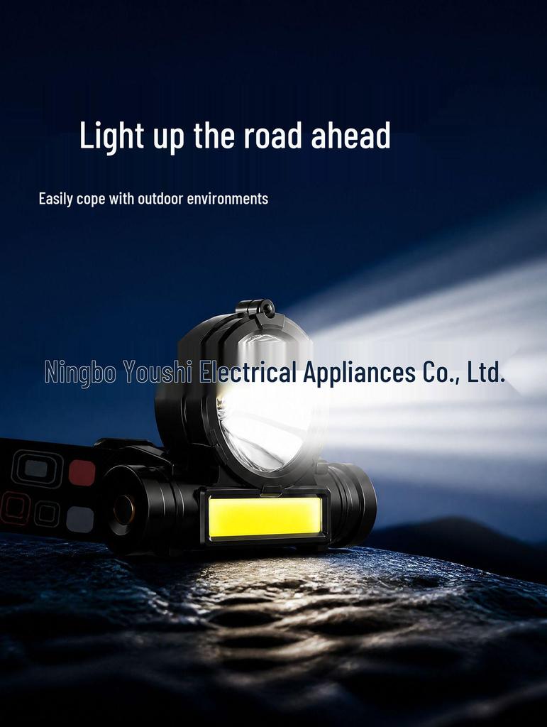 USB Rechargeable Super Bright COB LED Headlamp for Outdoor Camping and Night Fishing