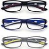 3pcs Anti-Blue Light Glasses with Prescription Strength Computer TV Eyewear for Office Gaming Home Theater Men & Women