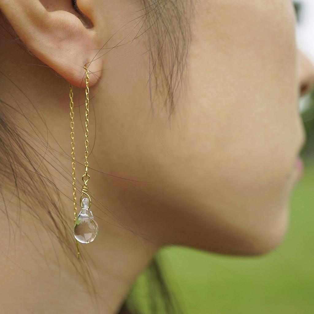 HARIO Hario Lampwork Factory Earrings Tears