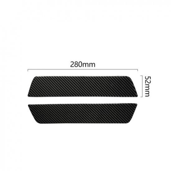 Carbon Fiber Rear Door Sill Accent Cover Trim For Tesla Model Y -