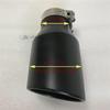 Car Muffler Modified Tail Pipe Stainless Steel Black Large Caliber 115 Universal Tail Throat Matte Car Accessories Exhaust Tips