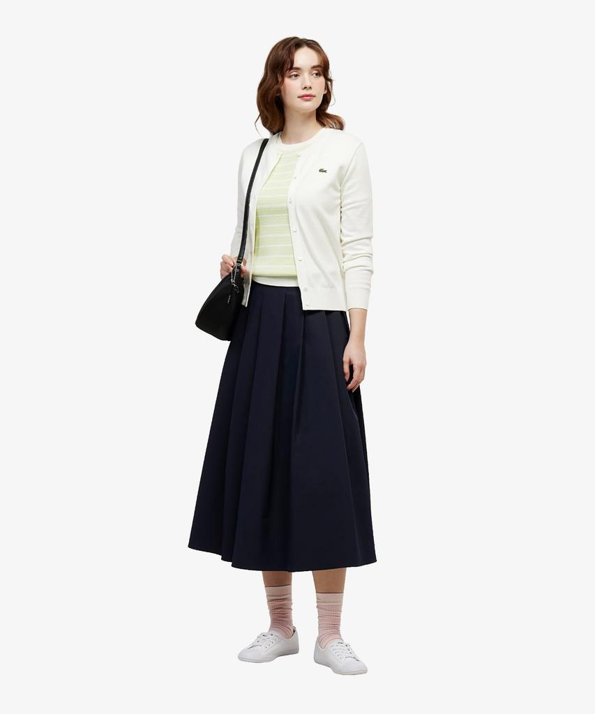 LACOSTE Women'S Scallop Crew Neck Short Sleeve Sweater Af900E-56G Bic