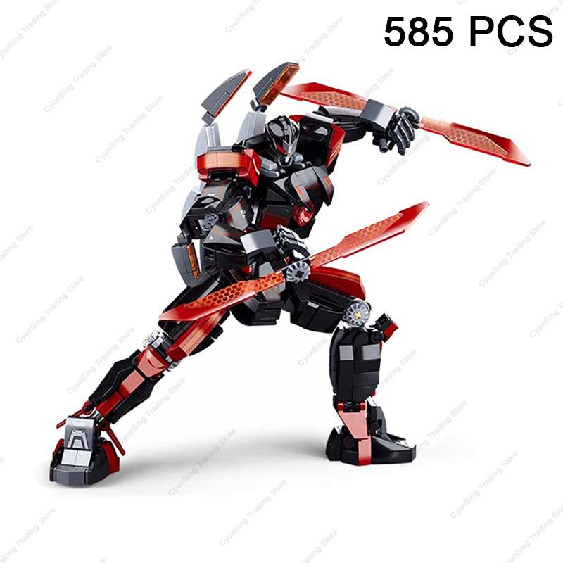 2023 Sluban Pacific RimSuper Mecha Bracer Phoenix Saber Athena Guardian Bravo Robot Building Blocks Bricks Model Sets Kids Toys