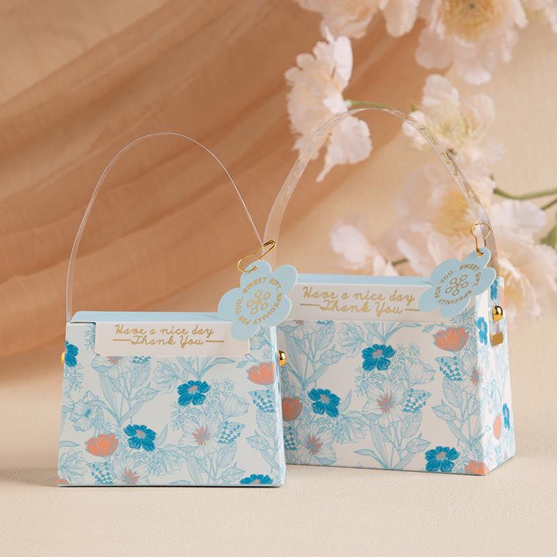 

2025 New Engagement Wedding Candy Gift Box - Fresh Favors and Bags Sample (1 of each size) синій