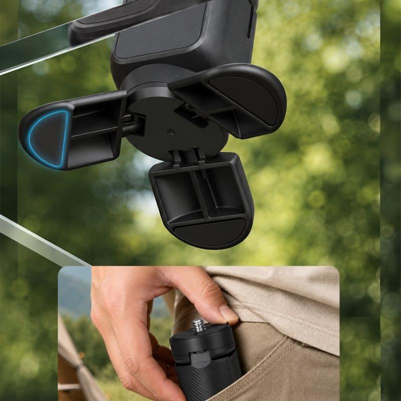 Plastic Mini Tripod Stand 1/4'' Screw Mount For Action Camera Video Phone Vlog Hand Grip For Pocket 3 4 Gimbal Holder