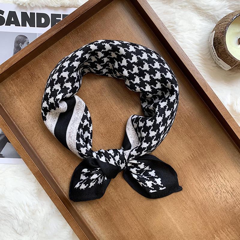 Silk scarf square scarf high-end new thickened warm scarf head scarf neck protection small scarf