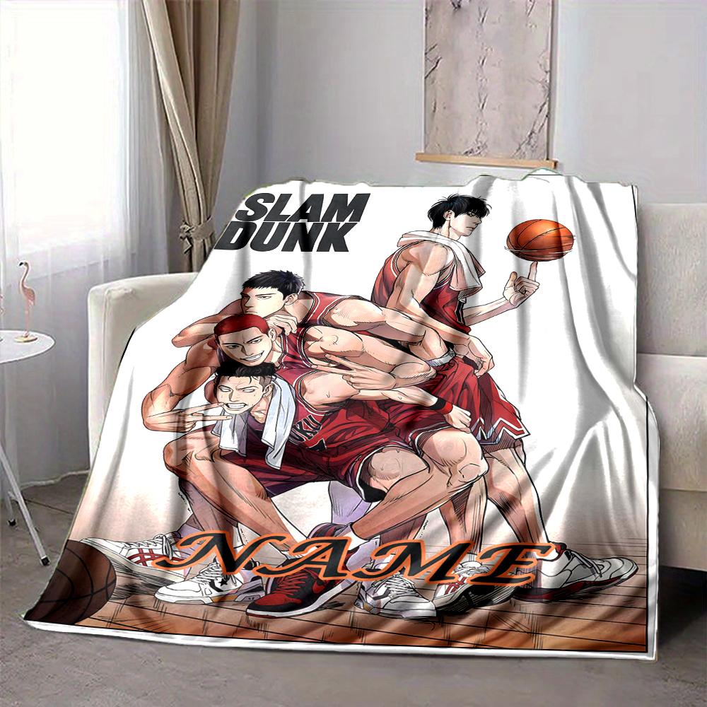 Custom 1pc Basketball Team Spirit Blanket, Soft And Comfortable Blanket, Casual Warm, Camping Travel Blanket, Birthday Gift Q912166