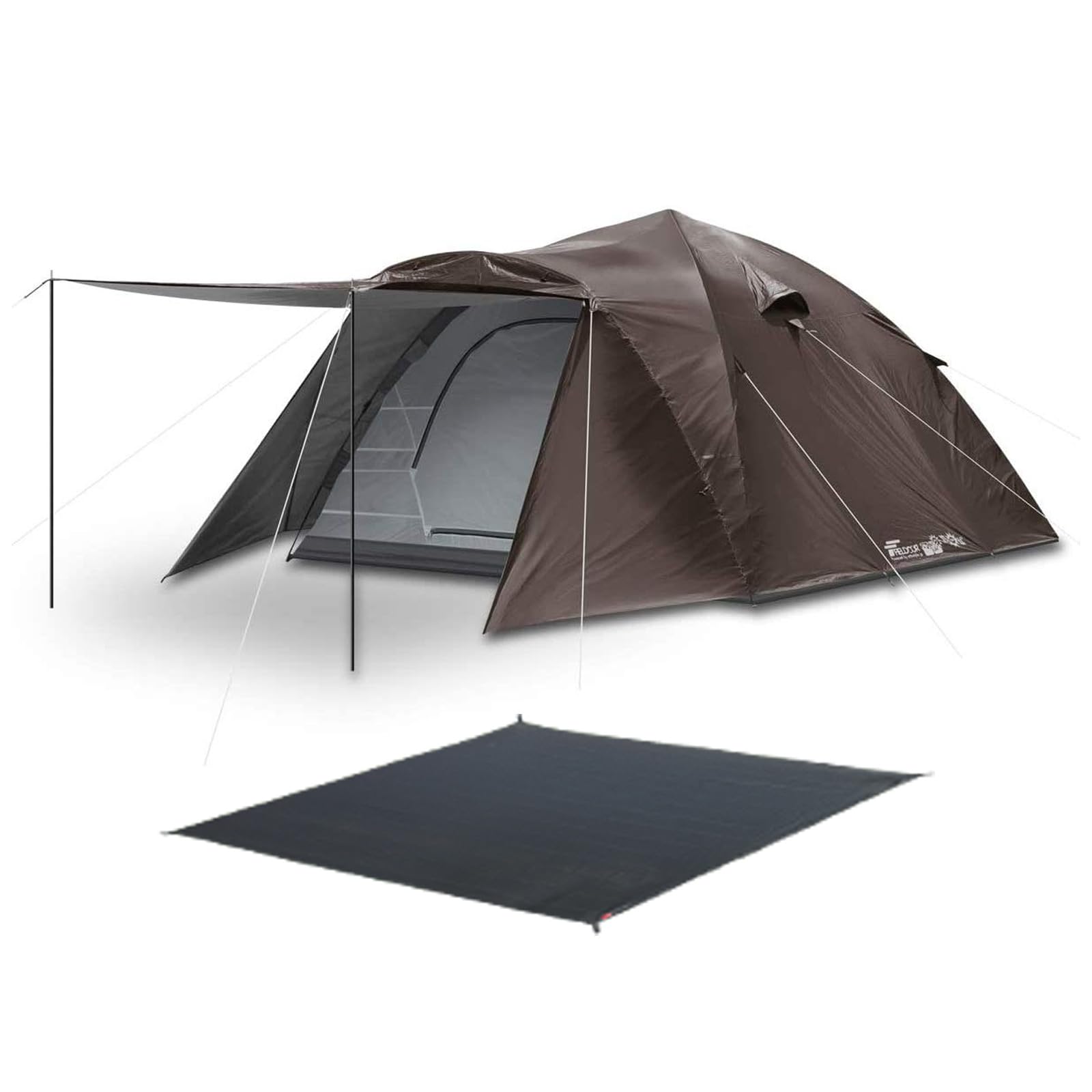 

Палатка FIELDOOR One Touch 300 Ground Large для кемпинга с 4-6 куполами, простая установка, просто потяните УФ-воду, серебристый, легкий [темно-коричневый] и простыня, размер, люди,