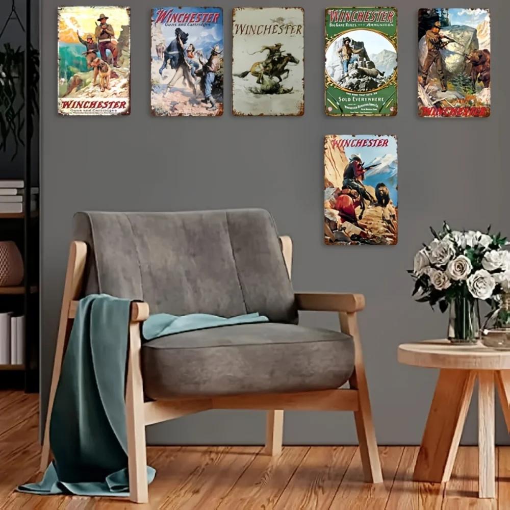 Authentic Vintage Western Cowboy Sign - Retro Cowboy Code Metal Art for Garage/Shop/Man Cave/Home Decor