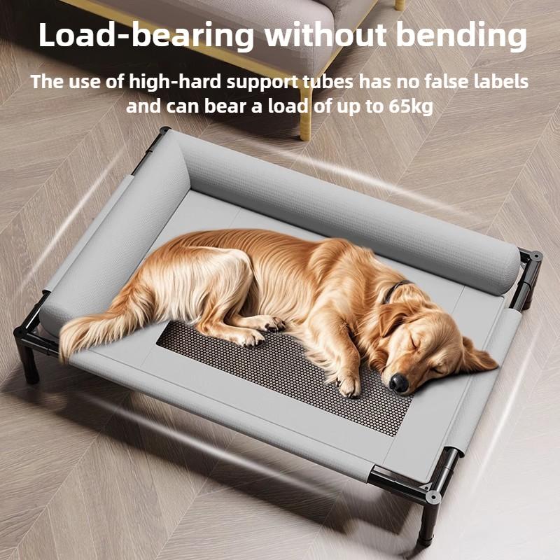 Summer Breathable Dog Marching Bed All Seasons Removable Washable Dog Beds Sleeping Medium Large Pet Kennel Cats Assembled