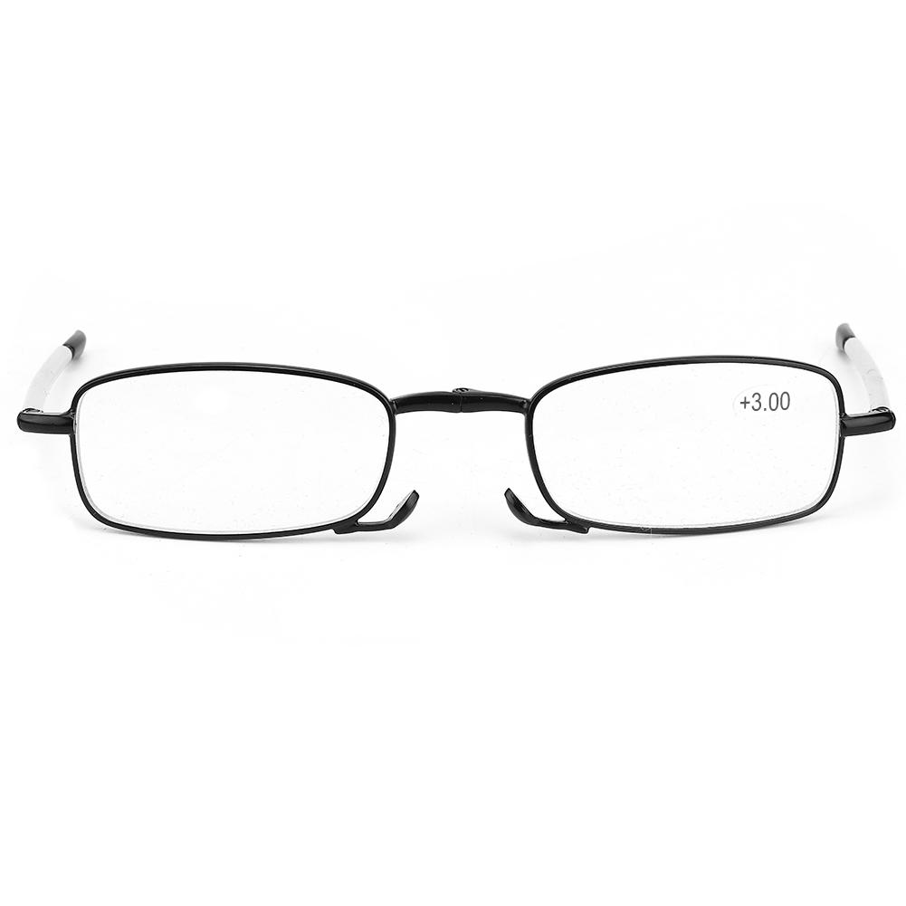 

Очки для пресбиопии для мужчин и женщин, складные, портативные, анти-усталостные очки для чтения(Черный +3.00)