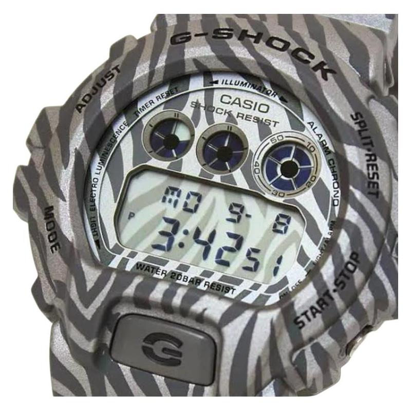 Casio CASIOG-SHOCK Theme Series Fashionable Street Zebra Stripes Multifunctional Alarm Clock Electronic Fluorescent Lighting Quartz DW-6900ZB-8