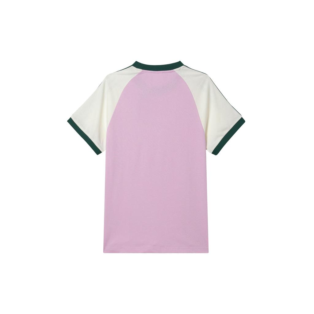 Adidas Logo Outdoor Casual Sports Crew Neck Pullover Short Sleeve T-Shirt Men Tops Light-Purple JC6513