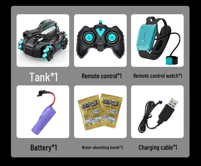 Cross-Border Gesture-Control Remote Water Bomb Tank 360° Rotating Off-Road Toy Car